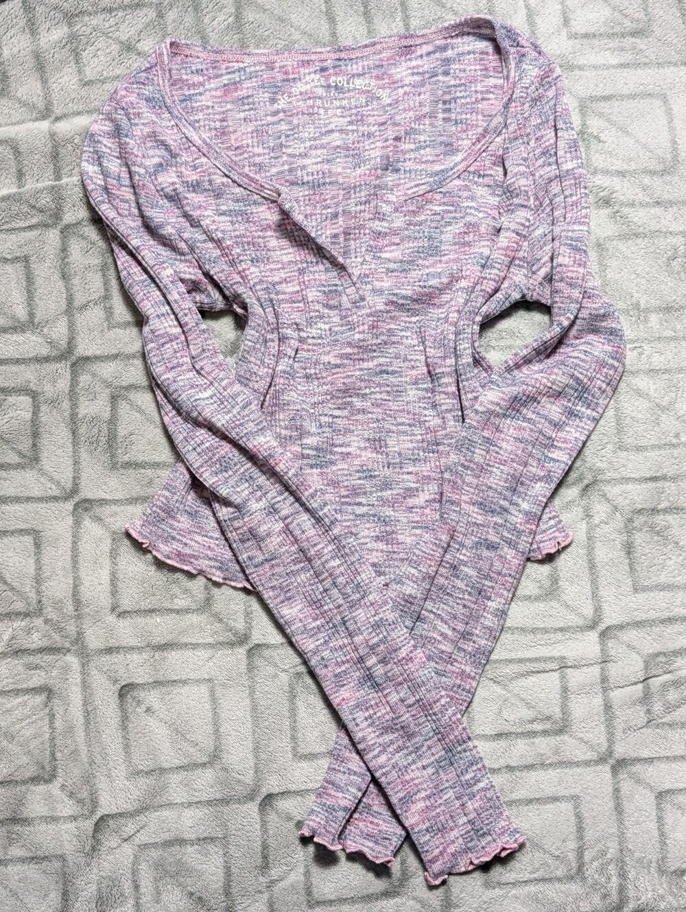 Aero Og Tee Collection Ribbed Long Sleeve Crop Top